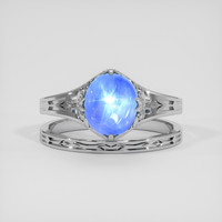 3.05 Ct. Blue Sapphire Ring, Silver 1