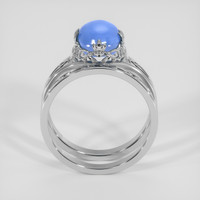 3.05 Ct. Blue Sapphire Ring, Silver 3