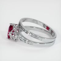 0.82 Ct. Ruby Ring, 14K White Gold 4