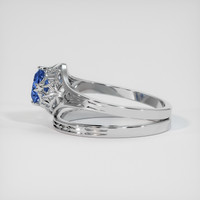 0.75 Ct. Sapphire Ring, 14K White Gold 4