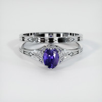 0.51 Ct. Sapphire Ring, 14K White Gold 1