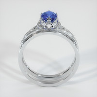 0.77 Ct. Sapphire Ring, 18K White Gold 3