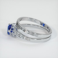 0.77 Ct. Sapphire Ring, 18K White Gold 4