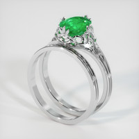 1.38 Ct. Emerald Ring, 18K White Gold 2