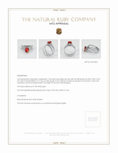 Ruby Ring 1.50 Ct. 18K White Gold Appraisal