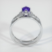 0.51 Ct. Sapphire Ring, 18K White Gold 3