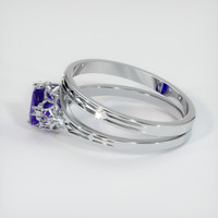 0.51 Ct. Sapphire Ring, 18K White Gold 4