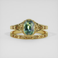 1.18 Ct. Bi Color Sapphire Ring, 10K Yellow Gold 1