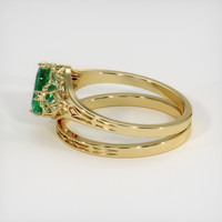 0.73 Ct. Emerald Ring, 18K Yellow Gold 4