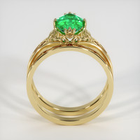 1.21 Ct. Emerald Ring, 18K Yellow Gold 3