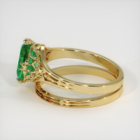 1.21 Ct. Emerald Ring, 18K Yellow Gold 4