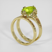 2.52 Ct. Green Peridot Ring, 18K Yellow Gold 2