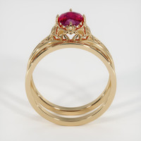 0.82 Ct. Ruby Ring, 18K Yellow Gold 3