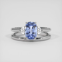 1.97 Ct. Blue Sapphire Ring, 10K White Gold 1