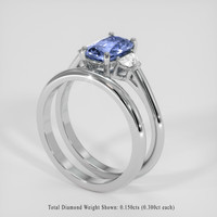 1.97 Ct. Blue Sapphire Ring, 10K White Gold 2