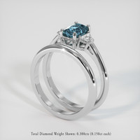 1.33 Ct. Sapphire Ring, 18K White Gold 2