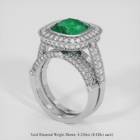 3.37 Ct. Emerald Ring, Platinum 950 2