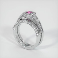 0.39 Ct. Pink Sapphire Ring, Platinum 950 2