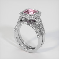 3.50 Ct. Pink Sapphire Ring, Platinum 950 2