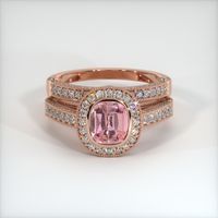 1.07 Ct. Pink Sapphire Ring, 14K Rose Gold 1
