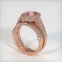 1.07 Ct. Pink Sapphire Ring, 14K Rose Gold 2