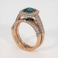 2.04 Ct. Sapphire Ring, 14K Rose Gold 2