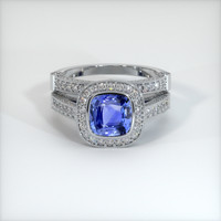 1.73 Ct. Blue Sapphire Ring, 10K White Gold 1