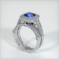 1.73 Ct. Blue Sapphire Ring, 10K White Gold 2