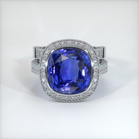 10.60 Ct. Blue Sapphire Ring, 10K White Gold 1