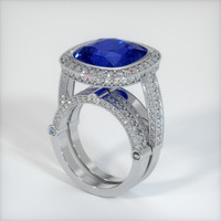 10.60 Ct. Blue Sapphire Ring, 10K White Gold 2