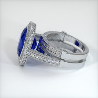 10.60 Ct. Blue Sapphire Ring, 10K White Gold 4