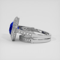 6.02 Ct. Blue Sapphire Ring, 14K White Gold 4