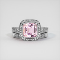 3.50 Ct. Pink Sapphire Ring, 14K White Gold 1