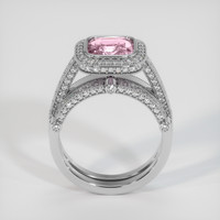 3.50 Ct. Pink Sapphire Ring, 14K White Gold 3