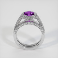 2.04 Ct. Purple Sapphire Ring, 14K White Gold 3