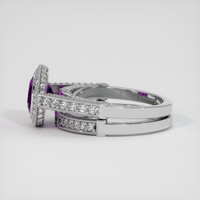 2.04 Ct. Purple Sapphire Ring, 14K White Gold 4