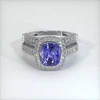 3.00 Ct. Color Change Sapphire Ring, 18K White Gold 1