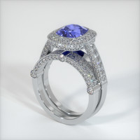 3.00 Ct. Color Change Sapphire Ring, 18K White Gold 2