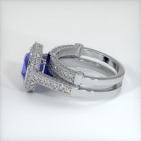 3.00 Ct. Color Change Sapphire Ring, 18K White Gold 4