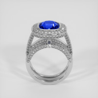 6.02 Ct. Blue Sapphire Ring, 18K White Gold 3