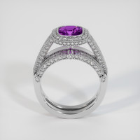 2.04 Ct. Purple Sapphire Ring, 18K White Gold 3