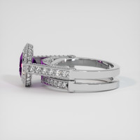2.04 Ct. Purple Sapphire Ring, 18K White Gold 4