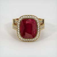 10.35 Ct. Ruby Ring, 18K Yellow Gold 1