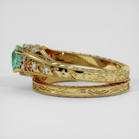 1.49 Ct. Bluish Green Sapphire Ring, 18K Yellow Gold 4
