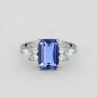 3.04 Ct. Blue Sapphire Ring, Platinum 950 1