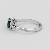 1.55 Ct. Bluish Green Sapphire Ring, Platinum 950 4
