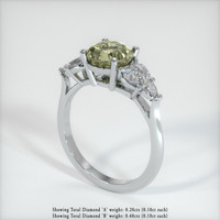 1.93 Ct. Greenish Yellow Sapphire Ring, Platinum 950 2