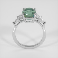 4.50 Ct. Bluish Green Sapphire Ring, Platinum 950 3