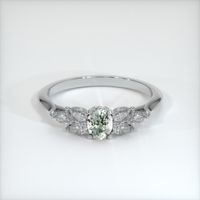 0.67 Ct. Green Sapphire Ring, Platinum 950 1