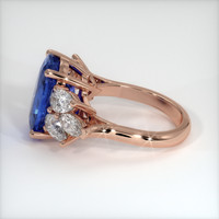 6.13 Ct. Blue Sapphire Ring, 14K Rose Gold 4